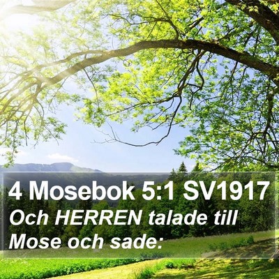 4 Mosebok 5:1 SV1917 Bible Verse Image