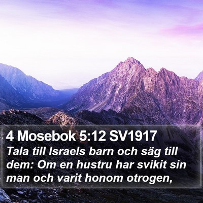 4 Mosebok 5:12 SV1917 Bible Verse Image