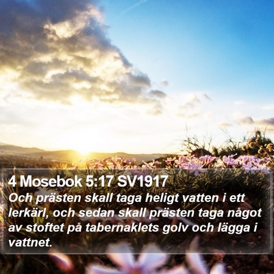 4 Mosebok 5:17 SV1917 Bible Verse Image