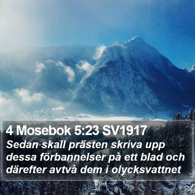 4 Mosebok 5:23 SV1917 Bible Verse Image