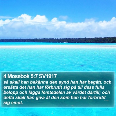 4 Mosebok 5:7 SV1917 Bible Verse Image