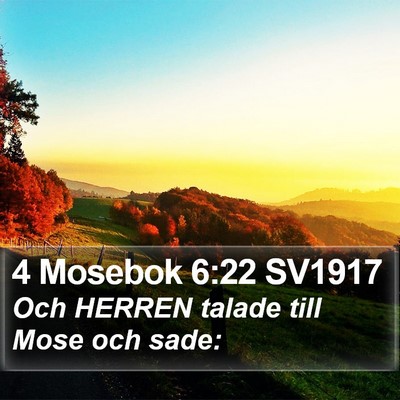 4 Mosebok 6:22 SV1917 Bible Verse Image