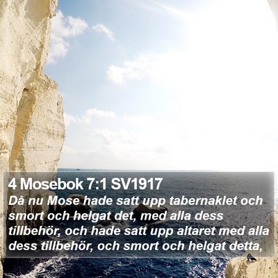 4 Mosebok 7:1 SV1917 Bible Verse Image