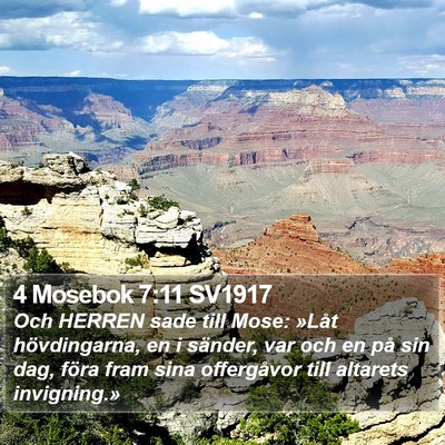 4 Mosebok 7:11 SV1917 Bible Verse Image