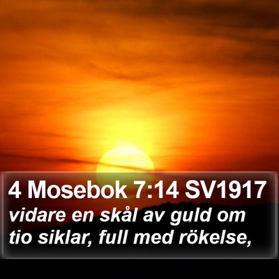 4 Mosebok 7:14 SV1917 Bible Verse Image