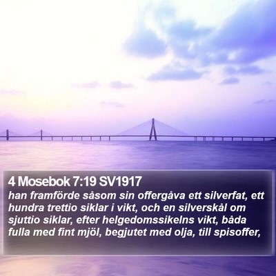 4 Mosebok 7:19 SV1917 Bible Verse Image