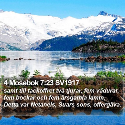 4 Mosebok 7:23 SV1917 Bible Verse Image