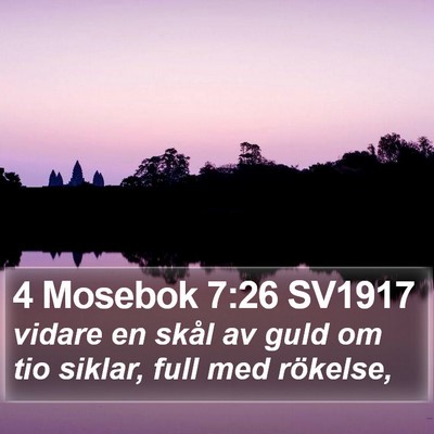 4 Mosebok 7:26 SV1917 Bible Verse Image