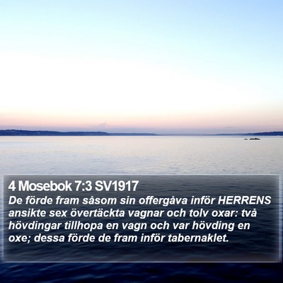 4 Mosebok 7:3 SV1917 Bible Verse Image