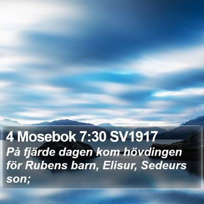 4 Mosebok 7:30 SV1917 Bible Verse Image