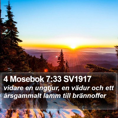 4 Mosebok 7:33 SV1917 Bible Verse Image