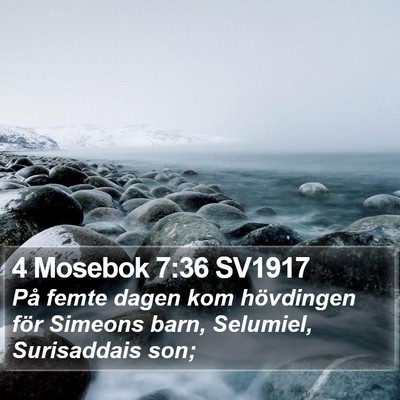 4 Mosebok 7:36 SV1917 Bible Verse Image