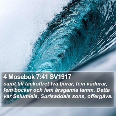 4 Mosebok 7:41 SV1917 Bible Verse Image