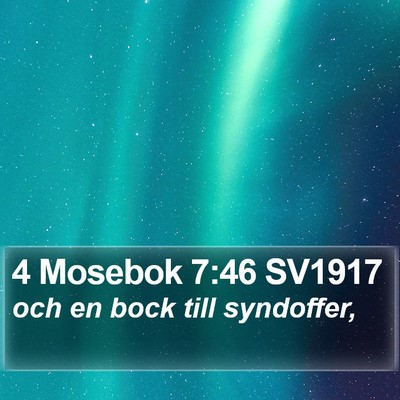 4 Mosebok 7:46 SV1917 Bible Verse Image