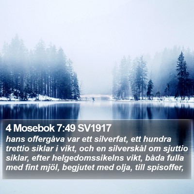 4 Mosebok 7:49 SV1917 Bible Verse Image