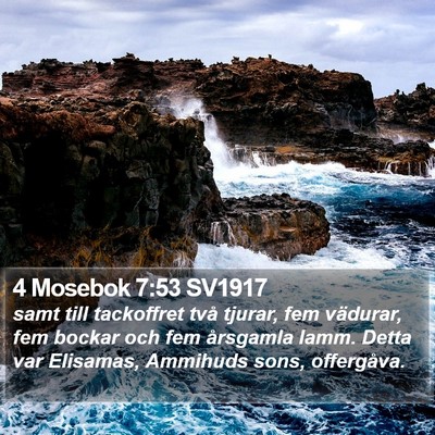 4 Mosebok 7:53 SV1917 Bible Verse Image