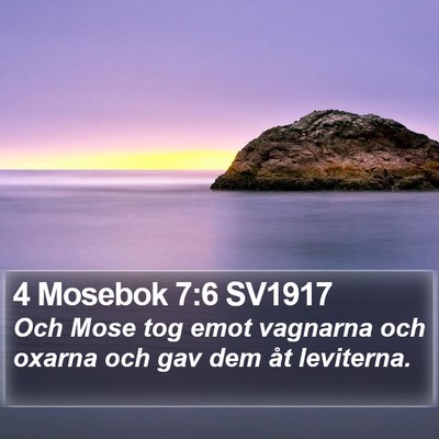 4 Mosebok 7:6 SV1917 Bible Verse Image