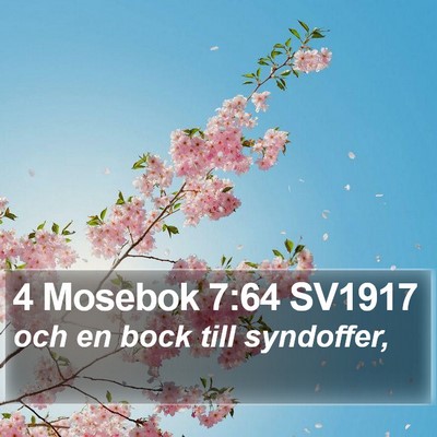 4 Mosebok 7:64 SV1917 Bible Verse Image