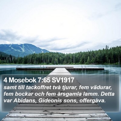 4 Mosebok 7:65 SV1917 Bible Verse Image