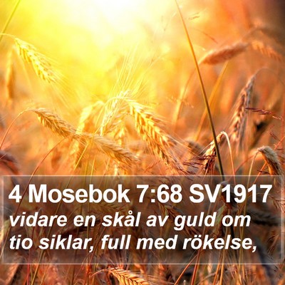 4 Mosebok 7:68 SV1917 Bible Verse Image