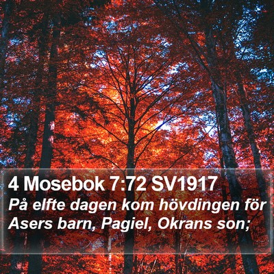 4 Mosebok 7:72 SV1917 Bible Verse Image