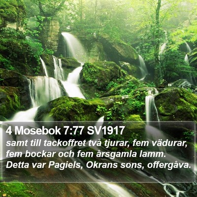 4 Mosebok 7:77 SV1917 Bible Verse Image