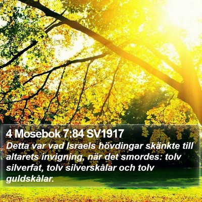 4 Mosebok 7:84 SV1917 Bible Verse Image