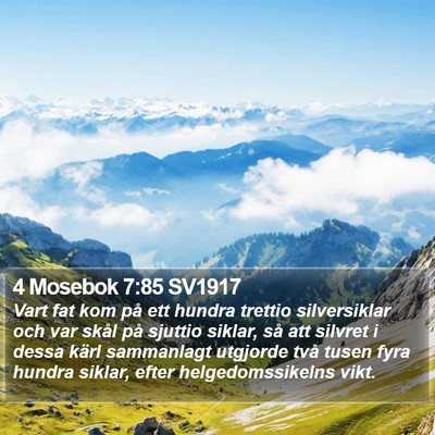4 Mosebok 7:85 SV1917 Bible Verse Image