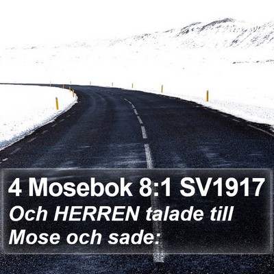 4 Mosebok 8:1 SV1917 Bible Verse Image