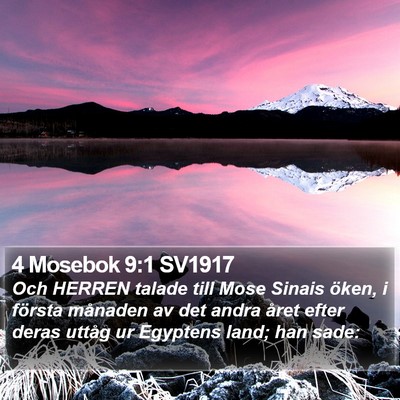 4 Mosebok 9:1 SV1917 Bible Verse Image