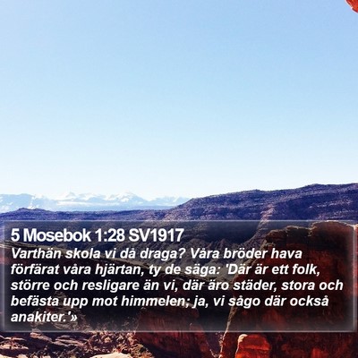 5 Mosebok 1:28 SV1917 Bible Verse Image