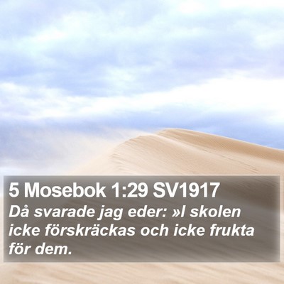 5 Mosebok 1:29 SV1917 Bible Verse Image