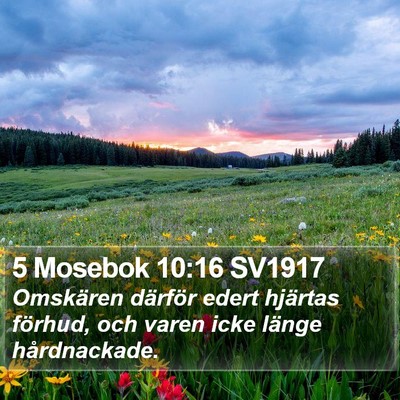 5 Mosebok 10:16 SV1917 Bible Verse Image