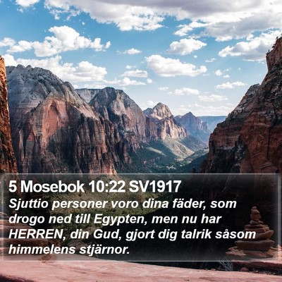5 Mosebok 10:22 SV1917 Bible Verse Image