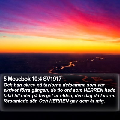 5 Mosebok 10:4 SV1917 Bible Verse Image