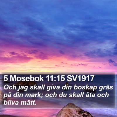 5 Mosebok 11:15 SV1917 Bible Verse Image