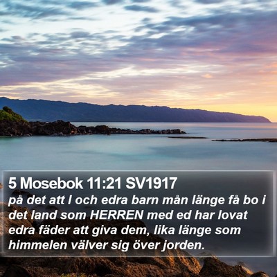 5 Mosebok 11:21 SV1917 Bible Verse Image
