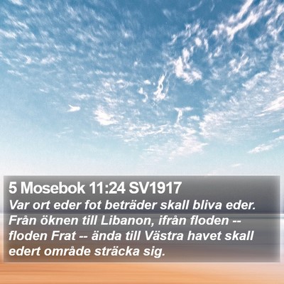 5 Mosebok 11:24 SV1917 Bible Verse Image