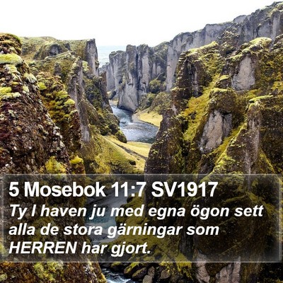 5 Mosebok 11:7 SV1917 Bible Verse Image