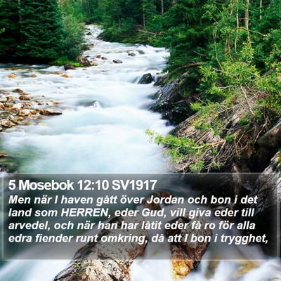 5 Mosebok 12:10 SV1917 Bible Verse Image