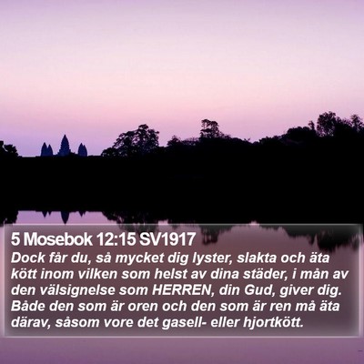 5 Mosebok 12:15 SV1917 Bible Verse Image