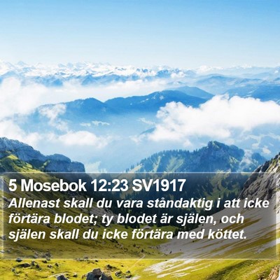 5 Mosebok 12:23 SV1917 Bible Verse Image