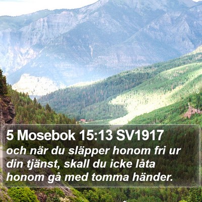 5 Mosebok 15:13 SV1917 Bible Verse Image