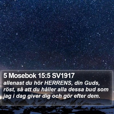 5 Mosebok 15:5 SV1917 Bible Verse Image