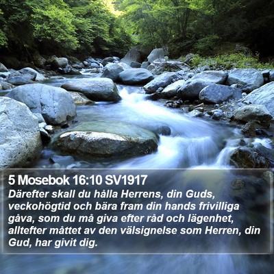 5 Mosebok 16:10 SV1917 Bible Verse Image