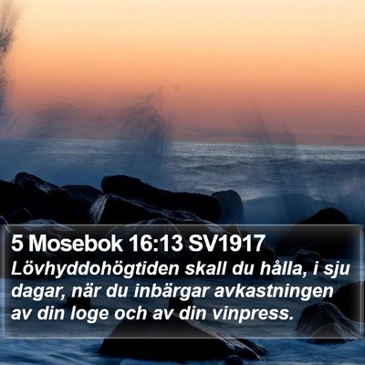5 Mosebok 16:13 SV1917 Bible Verse Image
