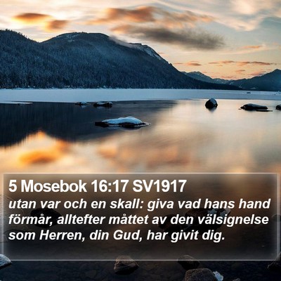 5 Mosebok 16:17 SV1917 Bible Verse Image