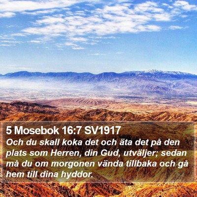 5 Mosebok 16:7 SV1917 Bible Verse Image