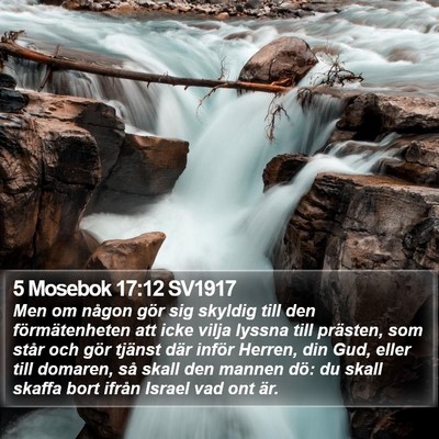 5 Mosebok 17:12 SV1917 Bible Verse Image