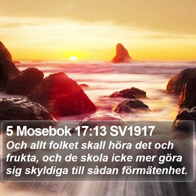 5 Mosebok 17:13 SV1917 Bible Verse Image